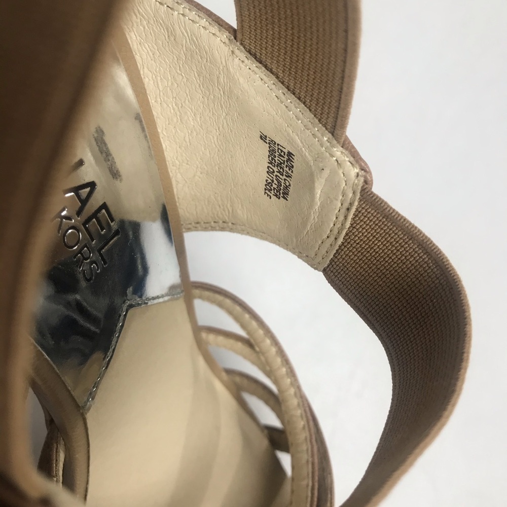 MICHAEL KORS Brown Ankle Strap Heels  7 - Picture 3 of 9